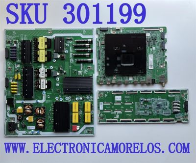 KIT DE TARJETAS PARA TV SAMSUNG QLED 4K·UHD·HDR / MAIN BN94-15561Q / BN41-02749A / BN97-16919Z / LED DRIVER BN4401037A / L65S9NC_TSM / FUENTE BN4401033A / L55S9NA_TSM / LSF550FF14-Q02 / 50306A / MODELO QN55Q90TAFXZA / QN55Q90TAFXZA FA03